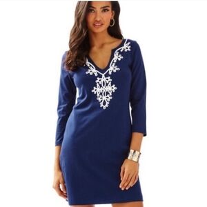 Lilly Pulitzer Marina Shift Dress Navy Size XS
